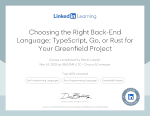 Choosing backend language